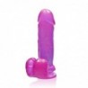 SI IGNITE Thick Cock with Balls and Suction, 20 cm (8 in), Purple - TOYS