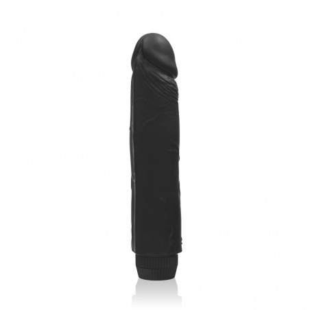 SI IGNITE Vibrating Silicone Dong, 20 cm (8 in), Black - TOYS