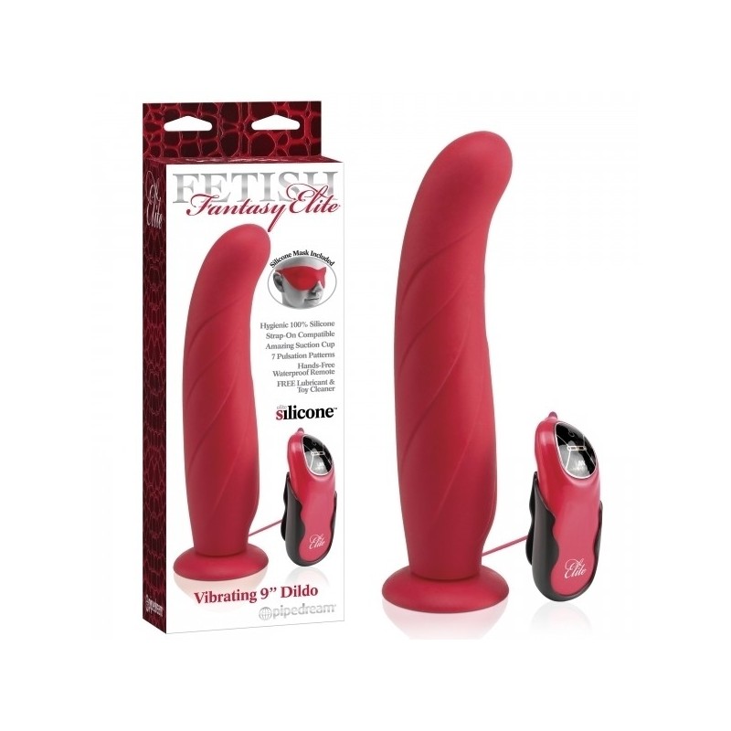 Fetish Fantasy Elite, Vibrating Dildo, 23 cm (9 in), Red - TOYS