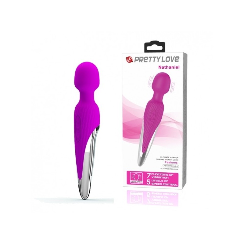 Pretty Love Nathaniel, Massager, Silicone, Pink, 26 cm - TOYS