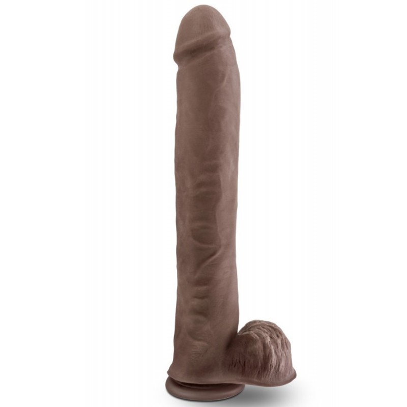 Blush Au Naturel Sensa Feel Dildo Daddy, TPE, Brown, 36 cm (14 in), Ø 5,7 cm (2,2 in) - TOYS