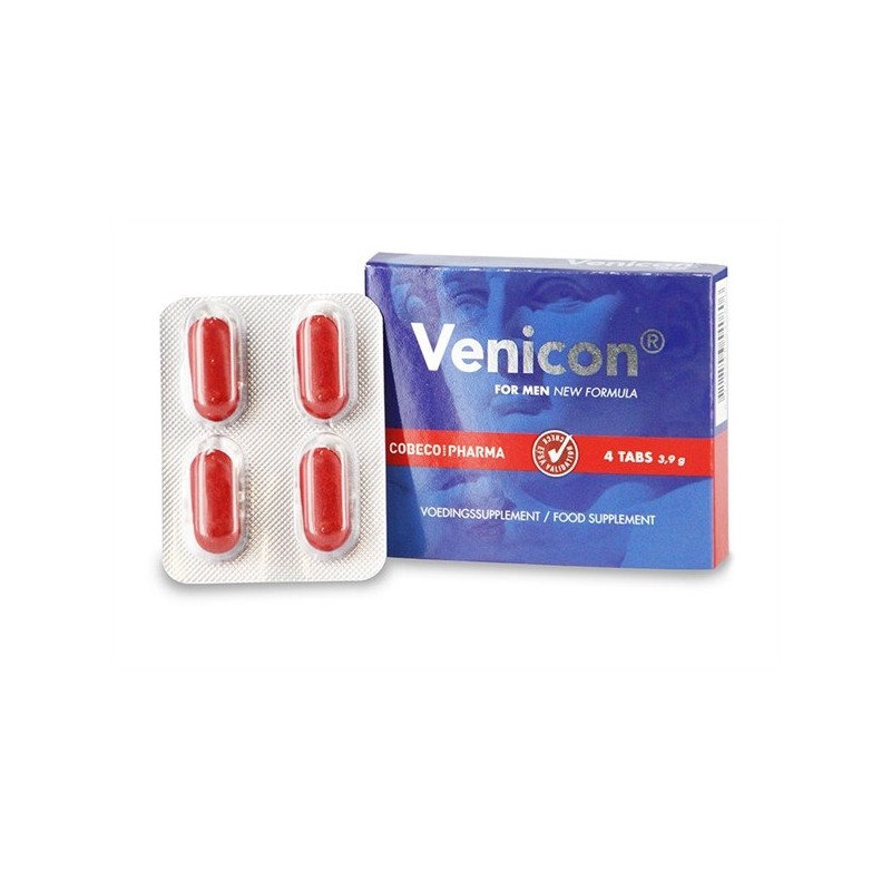 Cobeco Pharma Venicon for Men, Sexual Health Supplement, 4 Tabs - Wellness